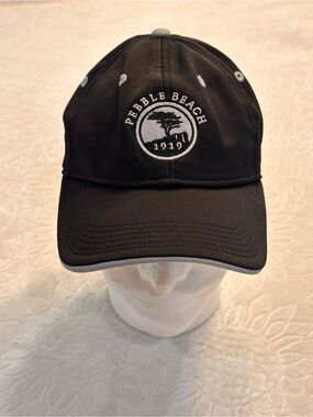 Pebble Beach 1919 Black Adjustable Baseball Cap Hat